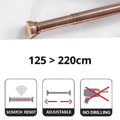 Brico Spirella Douchestang Kreta 125-220Cm Koper Discount