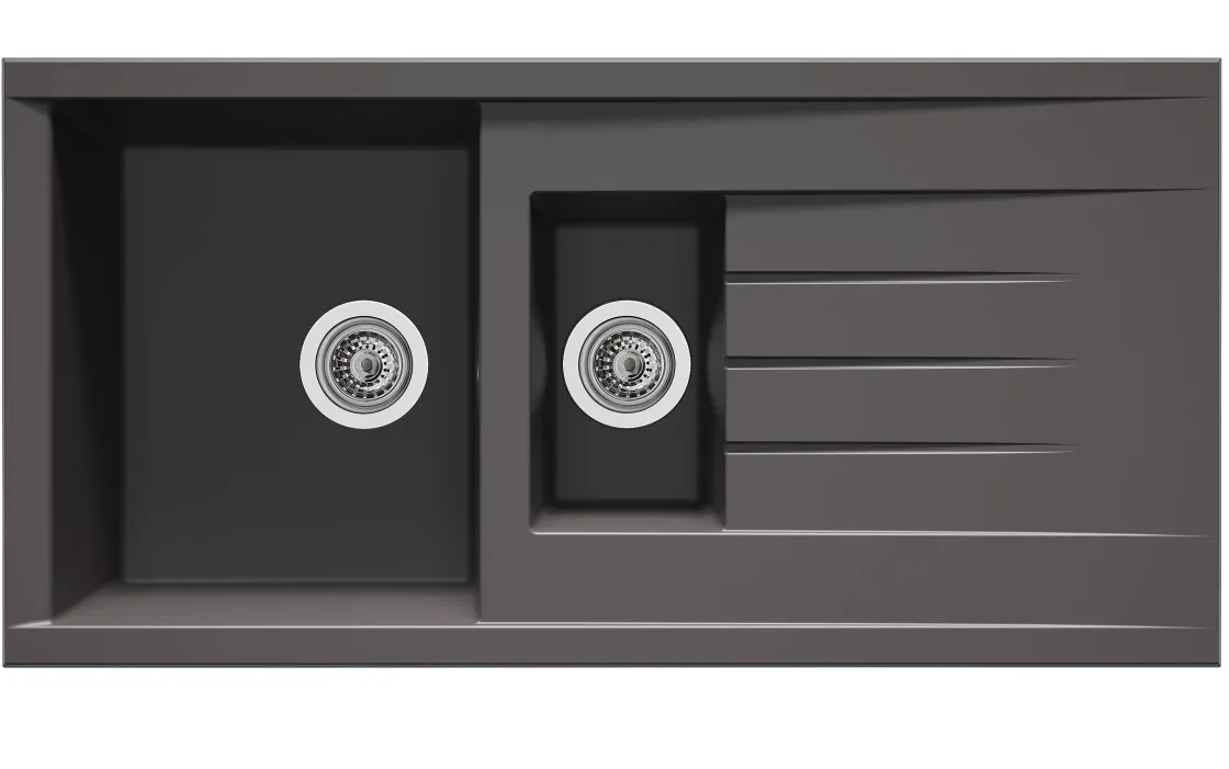 Brico Spoelbak Cube 1,5 Bak 100X50X21Cm Composiet Betongrijs Best