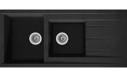 Brico Spoelbak Cube 2 Bakken 110X50X21Cm Composiet Zwart Clearance