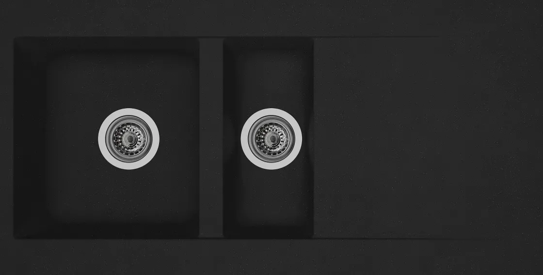 Brico Spoelbak Einna 1,5 Bak 100X50X20Cm Composiet Zwart