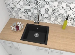 Brico Spoelbak Evo 1 Xl Bak 50X44X19Cm Composiet Zwart Clearance