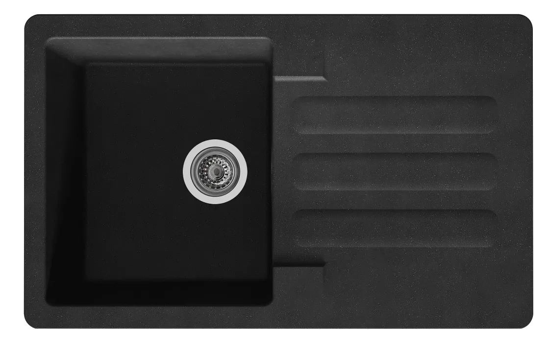 Brico Spoelbak Vogua 1 Bak 81X50X21Cm Composiet Zwart New