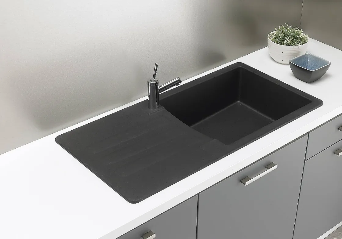 Brico Spoelbak Vogua 1 Xl Bak 100X50X21Cm Composiet Zwart