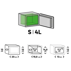 Standers Elektronische Kluis Mini Formaat 15X20X15Cm-Brico Best