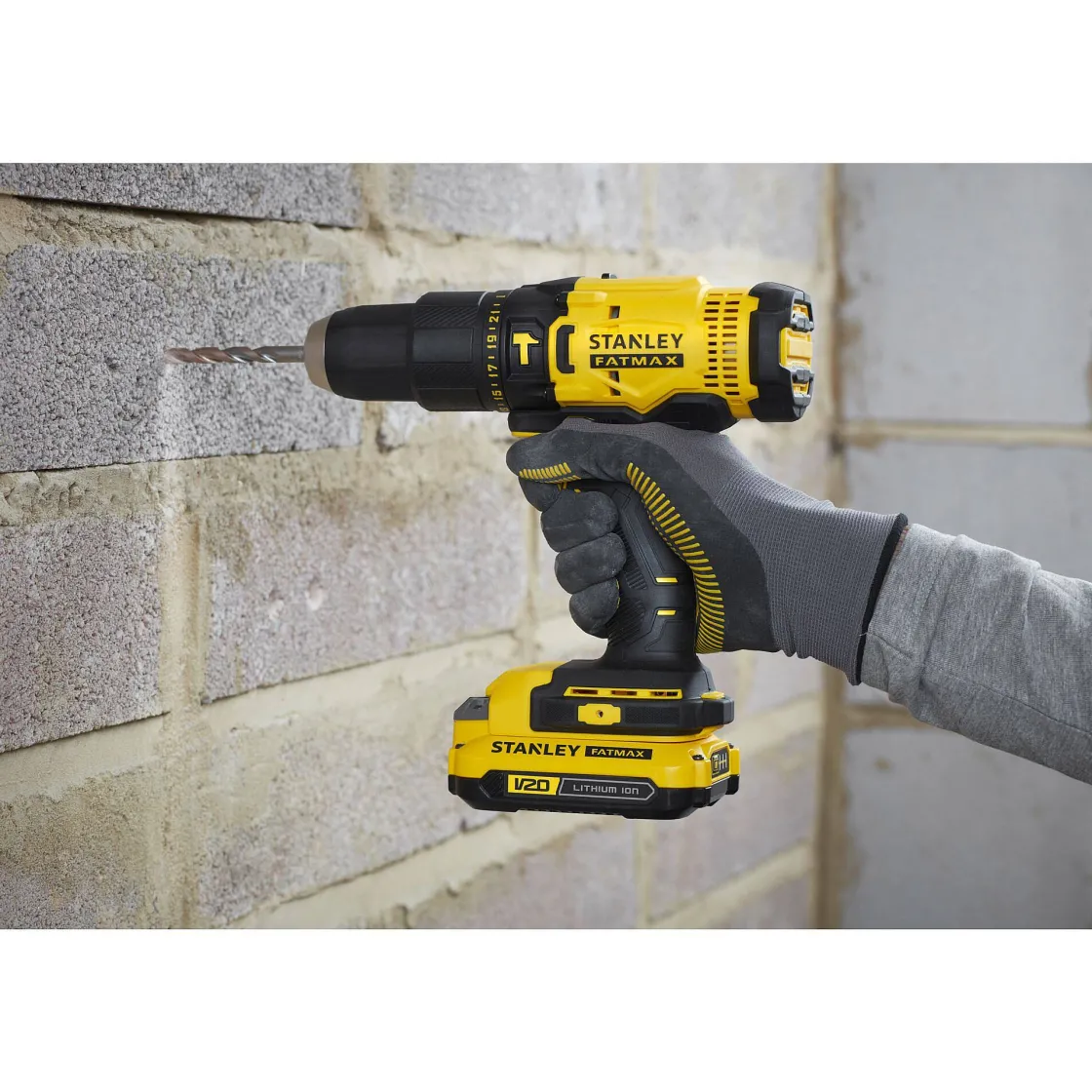 Brico Stanley Fatmax Combiset Accuboormachine Met Klopfunctie En Slagschroevendraaier 18V (2 Accu'S)