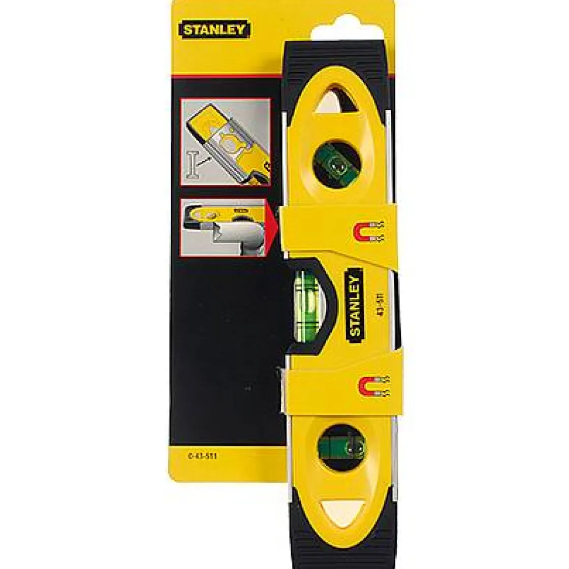 Brico Stanley Waterpas 'Torpedo' Magnetisch