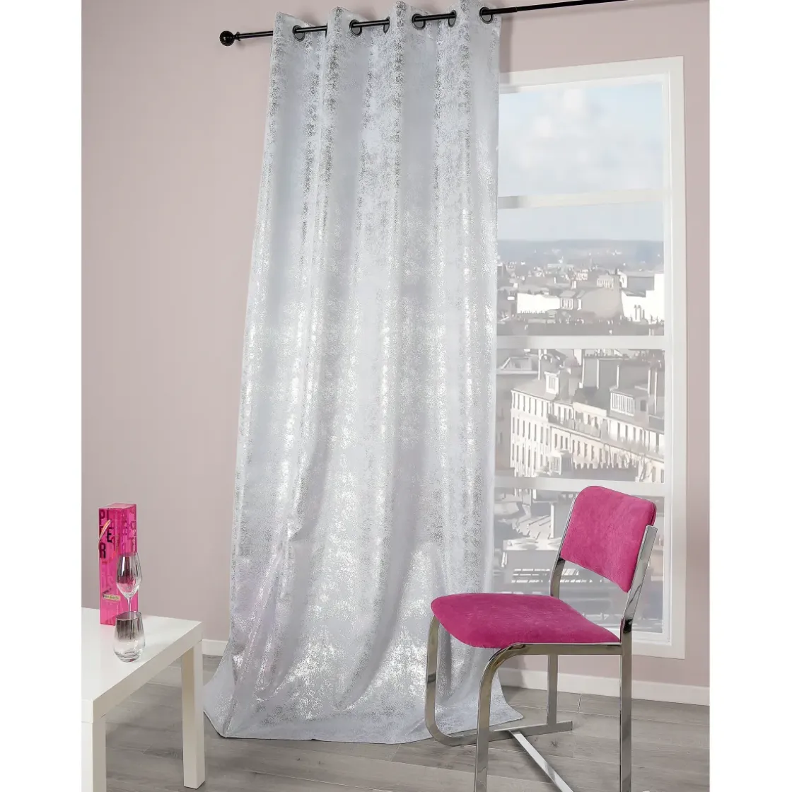 Stardust Verduisterend Gordijn Wit 140X260Cm-Brico