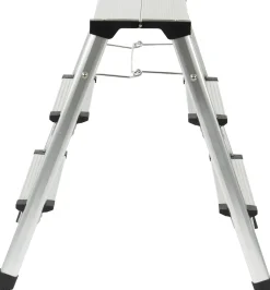 Brico Steppy Huishoudtrap Aluminium Dubbel 3 Treden Platform 31X20 Cm