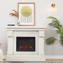 Sfeerhaarden<Brico Teamson Home Hestia 48" Elektrische Vrijstaande Open Haard