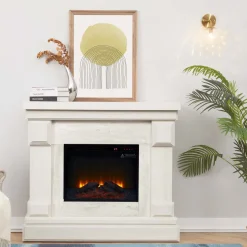 Sfeerhaarden<Brico Teamson Home Hestia 48" Elektrische Vrijstaande Open Haard