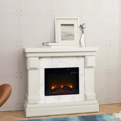 Sfeerhaarden<Brico Teamson Home Hestia 48" Elektrische Vrijstaande Open Haard