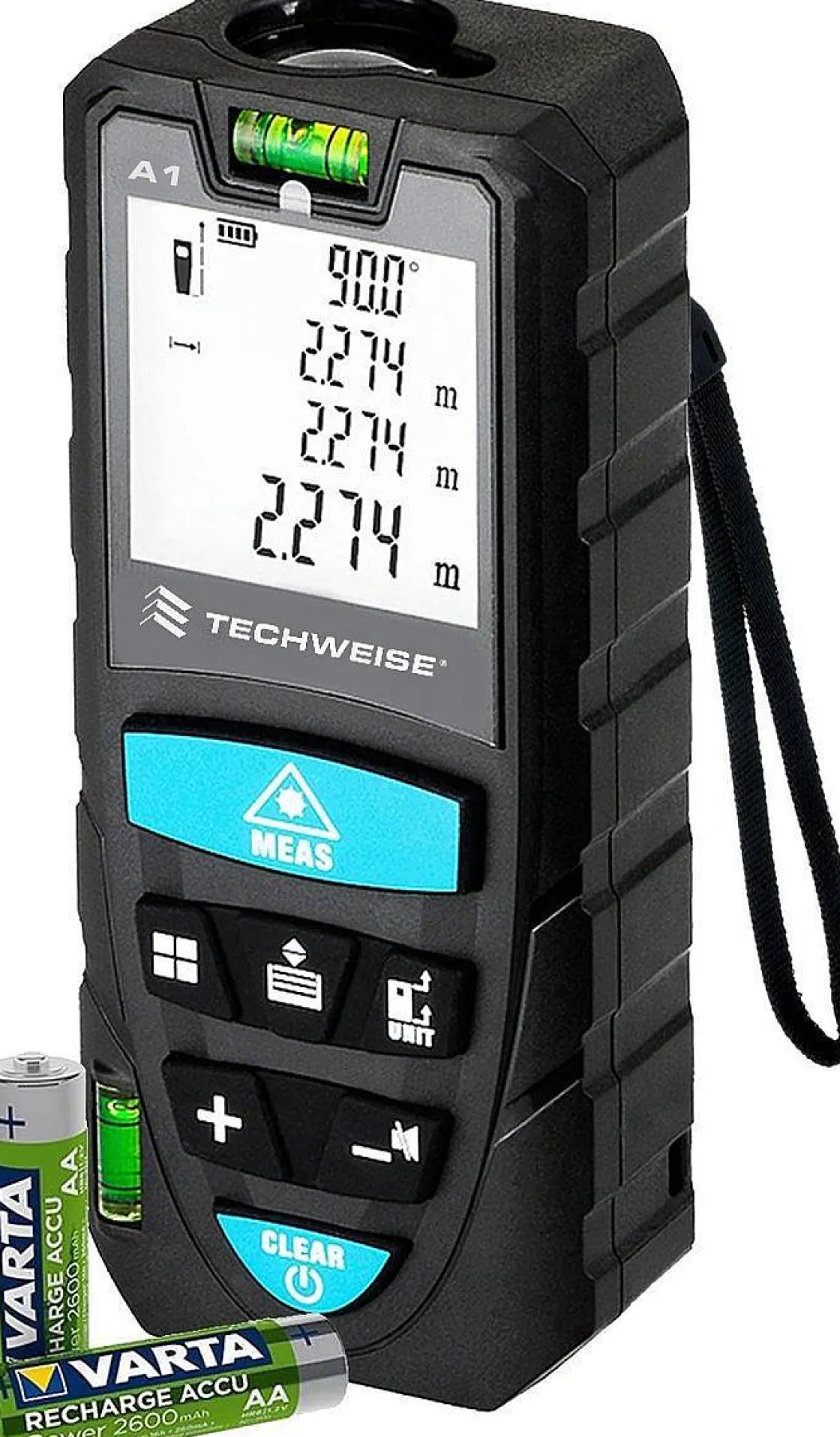 Brico Techweise Laser Afstandsmeter 50M - Met Alle Meetopties New