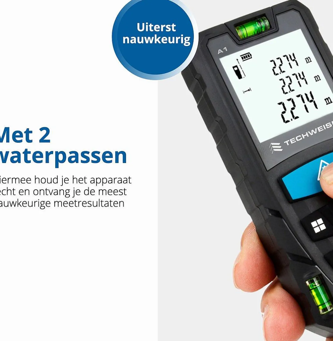 Brico Techweise Laser Afstandsmeter 70M - Met Alle Meetopties Discount
