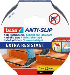 Tesa Kleefband "Slipvast" Zwart 5Mx25Mm-Brico Best