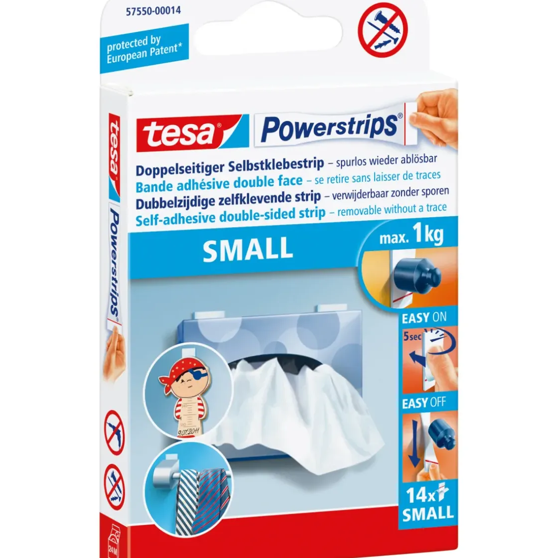 Tesa Powerstrips Zelfklevende Haak Wit 2Kg - 2 Stuks-Brico Best