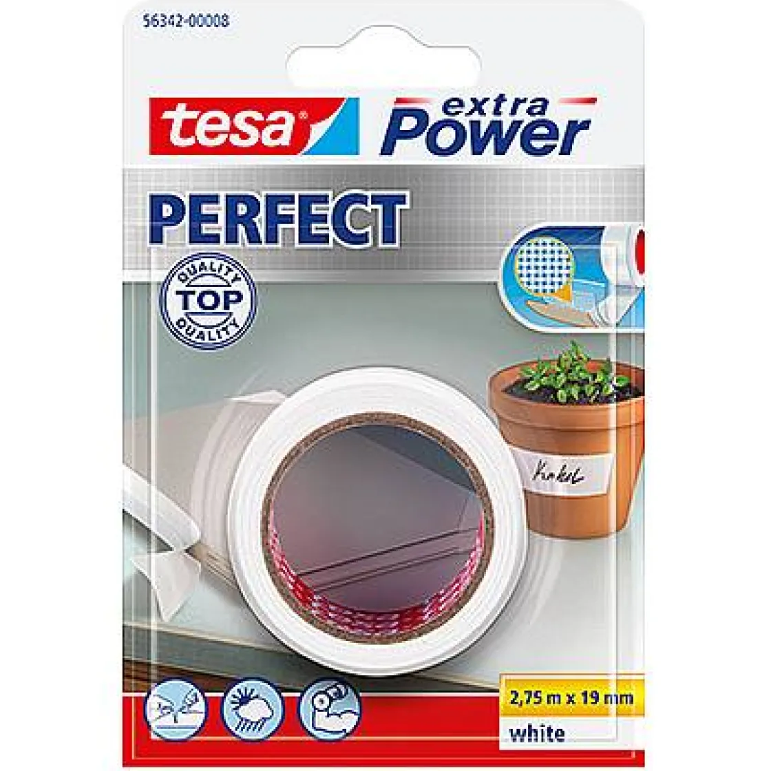 Brico Tesa Tape Extra Power 'Perfect' Wit 2,75 M X 19 Mm Sale