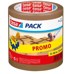 Tesa-Pack Verpakkingstape 50Mmx66M Bruin 2-Pack-Brico Outlet