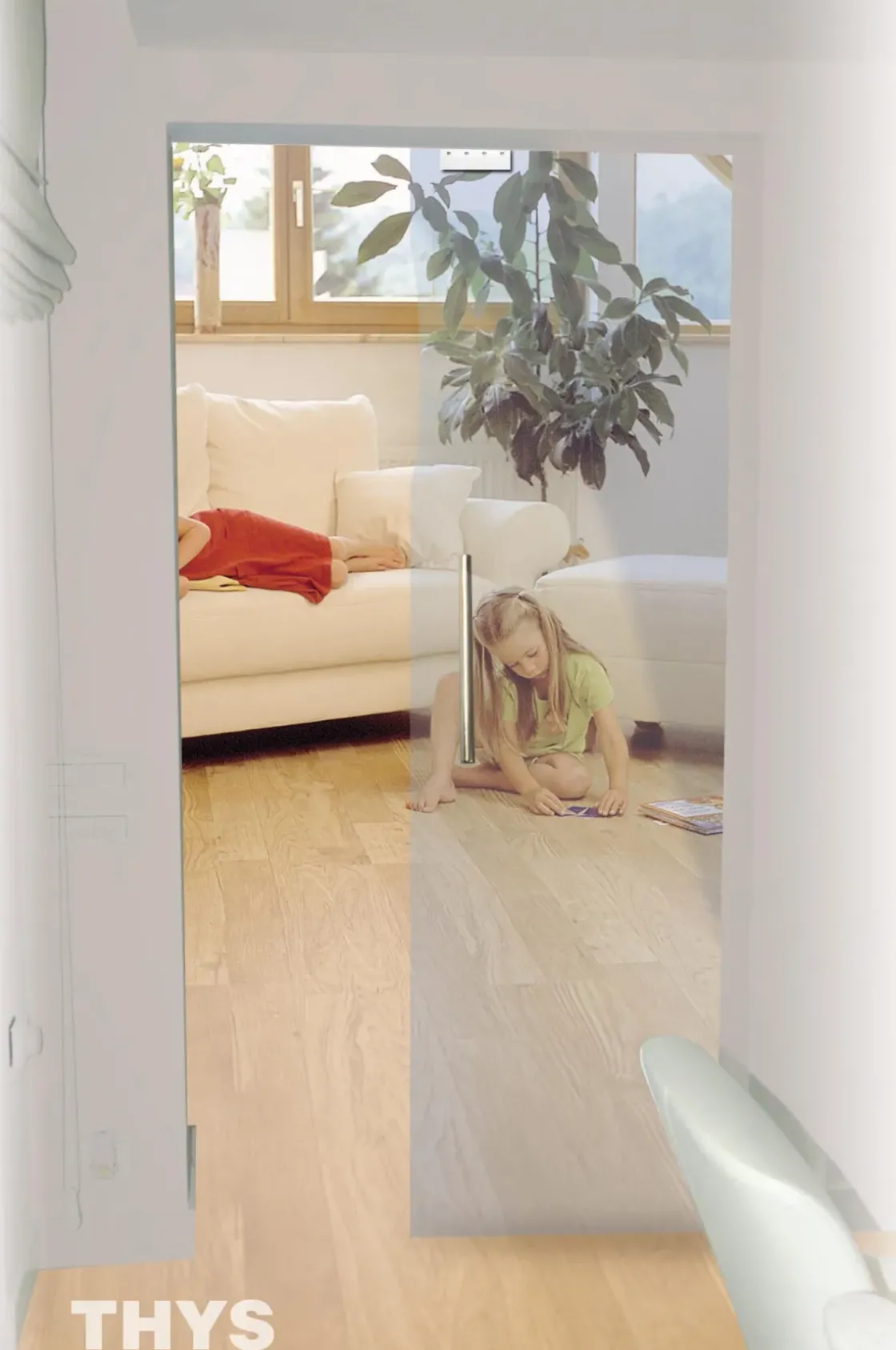 Thys Veiligheidsglas Schuifdeur 'Thytan Sliding' Helder 215X93Cm-Brico Sale