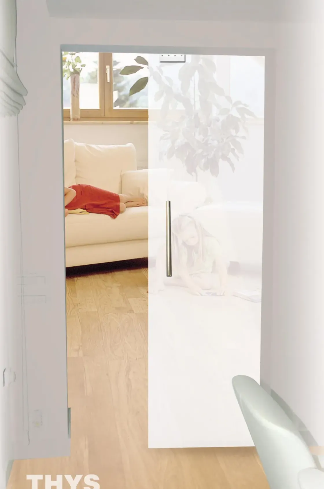 Thys Veiligheidsglazen Schuifdeur 'Thytan' 93Cm-Brico Clearance