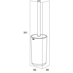 Brico Tiger Carv Toiletborstel Met Houder Vrijstaand Zwart