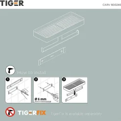 Brico Tiger Carv Toiletrolhouder Met Planchet Zwart Outlet