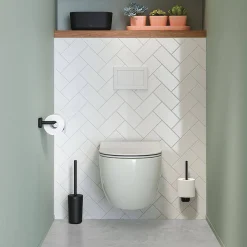 Brico Tiger Carv Toiletrolhouder Zonder Klep Met L-Vorm Zwart Hot