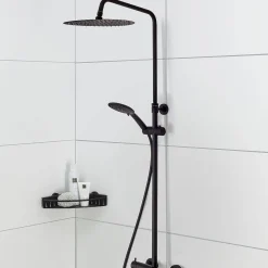 Brico Tiger Regendoucheset Twiss Met Kraan Zwart