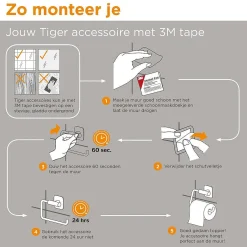 Brico Tiger Toiletrolhouder Colar Met Planchet Rvs Gepolijst Discount