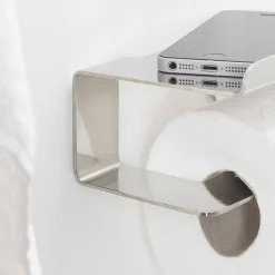 Brico Tiger Toiletrolhouder Colar Met Planchet Rvs Gepolijst Discount