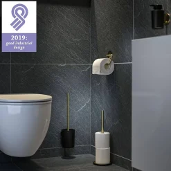 Brico Tiger Toiletrolhouder Tune Zonder Klep Messing Geborsteld / Zwart Best