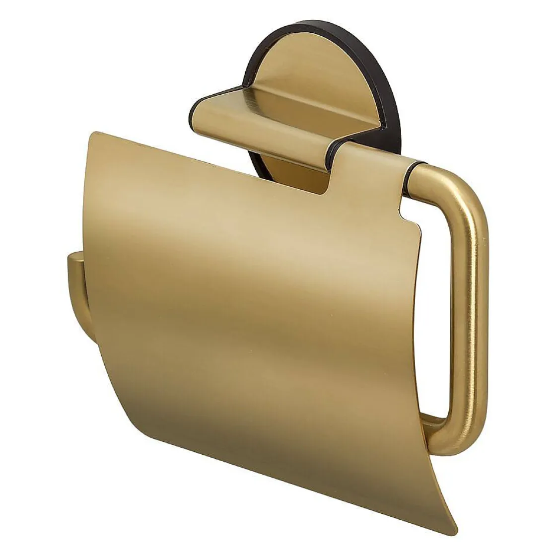 Brico Tiger Toiletrolhouder Tune Met Klep Messing Geborsteld / Zwart Outlet