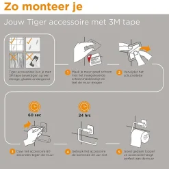 Brico Tiger Toiletrolhouder Tune Met Klep Messing Geborsteld / Zwart Outlet