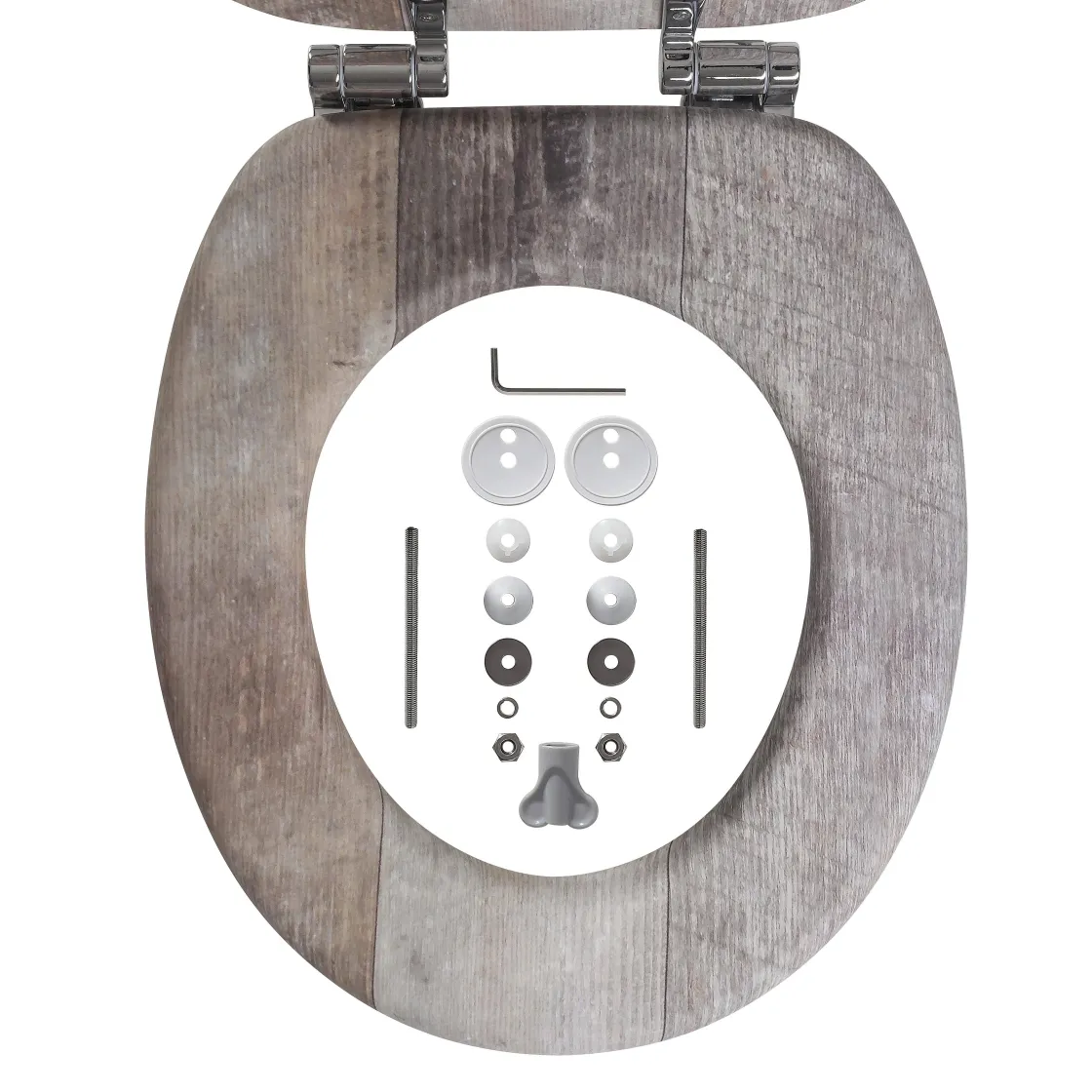 Brico Tiger Toiletzitting Old Wood Comfort Feel Mdf Bruin Discount