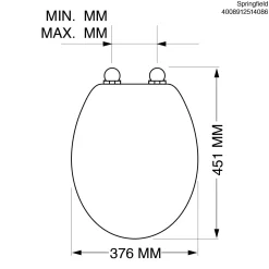 Brico Tiger Toiletzitting Springfield Duroplast Wit New