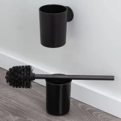 Brico Tiger Tune Toiletborstel Met Houder Zwart Metaal Geborsteld / Zwart New