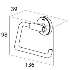 Brico Tiger Urban Toiletrolhouder Zonder Klep Wit Hot