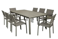 Trapani Tuintafel + Verstelbare Poten Aluminium/Polyhout 210X100X75Cm-Brico
