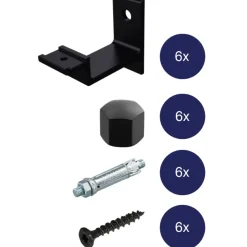 Trapleuning Mat Zwart O45Mm 100Cm-Brico Hot