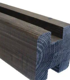 Tuinpaal Gegroefd Zwart 9X9X270Cm-Brico Best