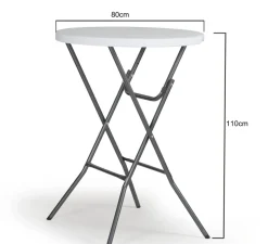 Tuintafel Party Staand Wit O80Cm-Brico Outlet