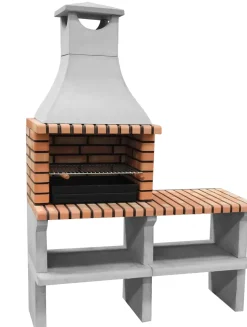 Tuozi Stenen Barbecue Napoles Deluxe 144X58X205Cm-Brico New