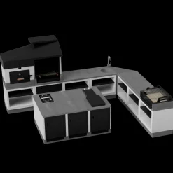 Tuozi Stenen Barbecue Otte 84X63X206Cm-Brico Hot