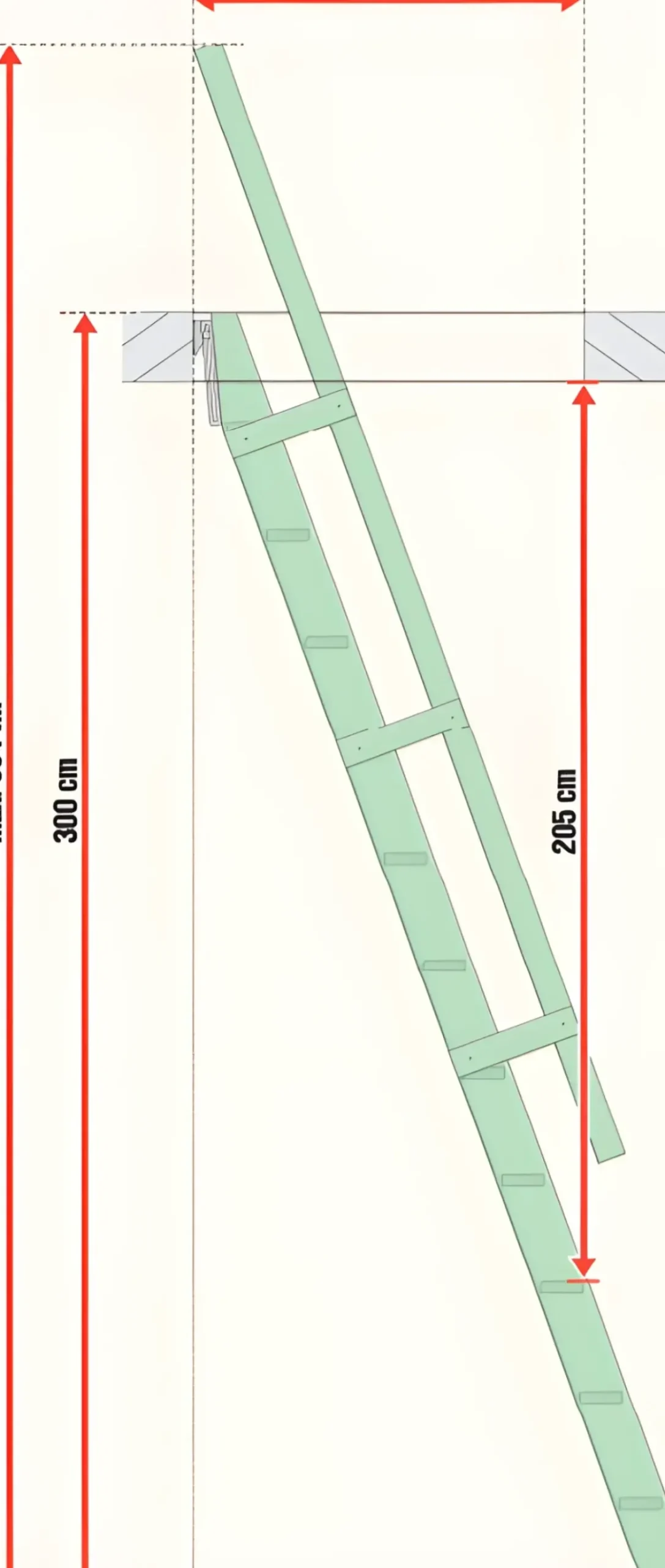 Uitschuifbare Molenaarstrap Voor Trapgat 60 X 90 Cm-Brico Outlet