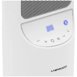 Keramische Kachels & Blaasverwarming<Brico Uniprodo Elektrische Ventilatorkachel - 1200/2000 W - Draaibaar - Wit Uni_Heater_11