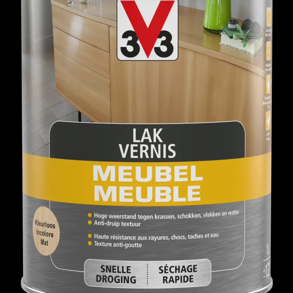 V33 Meubellak Transparant Mat 1L-Brico Outlet