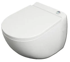 Brico Van Marcke Go Wandcloset Met Vermaler +Dubbele Spoeling 2/4L +Toiletzitting Wit Best