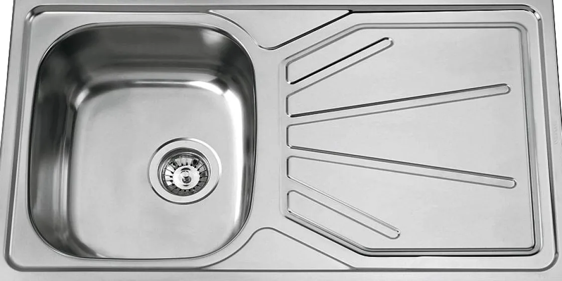 Brico Van Marcke Inbouwspoelbak Go Legato 1 Bak Rvs 86X50Cm Hot