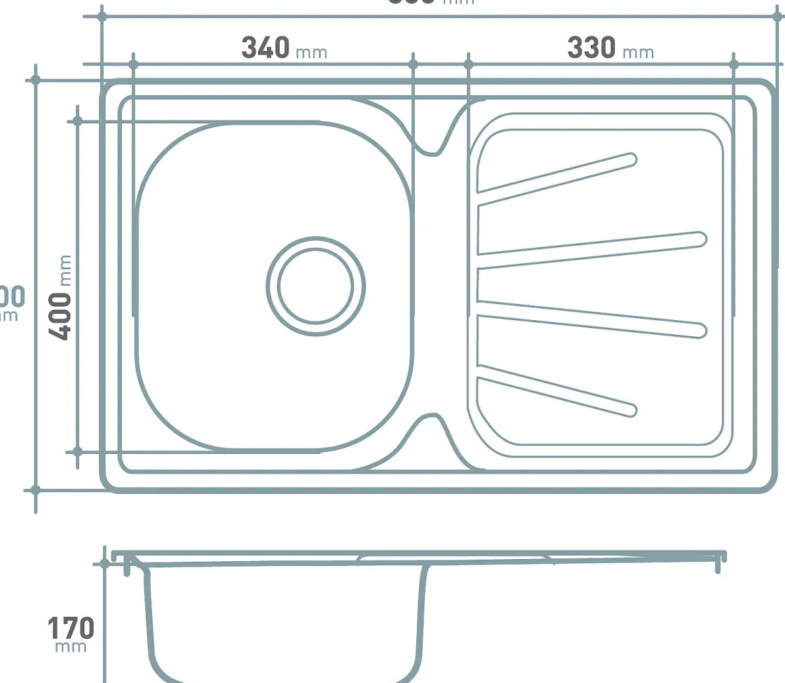 Brico Van Marcke Inbouwspoelbak Go Legato 1 Bak Rvs 86X50Cm Hot