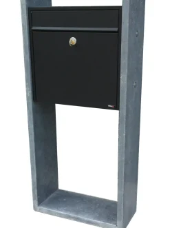 Vasp Brievenbus Annapurna Belgische Blauwe Hardsteen Staal Zwart-Brico Clearance