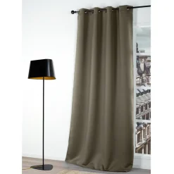 Verduisterend Gordijn Taupe 140X180Cm-Brico Discount